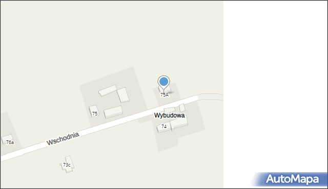 Bielice, Wschodnia, 75A, mapa Bielice