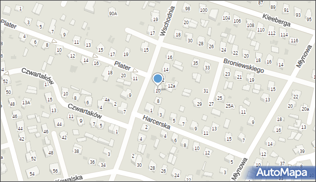 Bielsk Podlaski, Wschodnia, 10, mapa Bielsk Podlaski