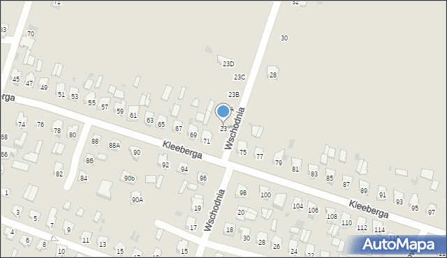 Bielsk Podlaski, Wschodnia, 23, mapa Bielsk Podlaski