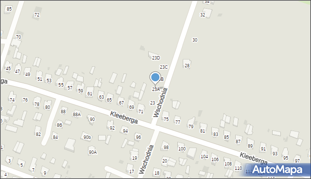 Bielsk Podlaski, Wschodnia, 23A, mapa Bielsk Podlaski