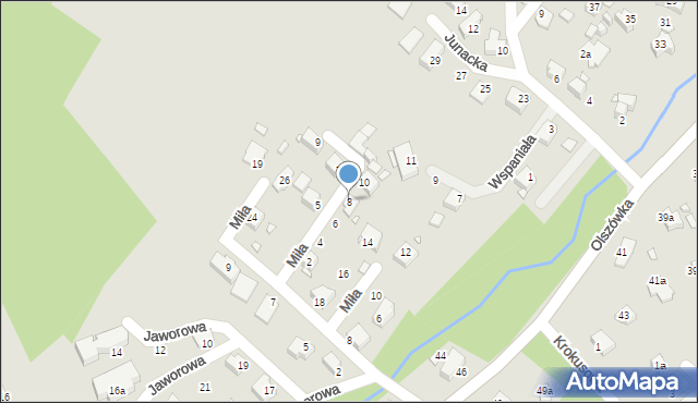 Bielsko-Biała, Wspaniała, 8, mapa Bielsko-Białej