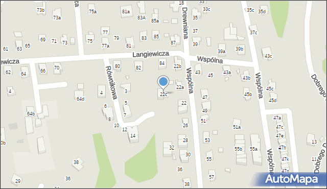 Bielsko-Biała, Wspólna, 22c, mapa Bielsko-Białej