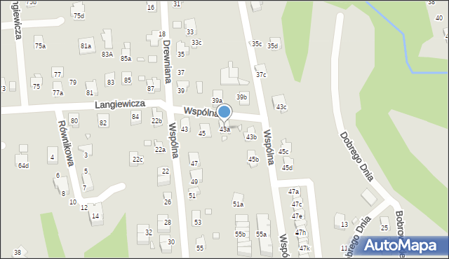 Bielsko-Biała, Wspólna, 43a, mapa Bielsko-Białej