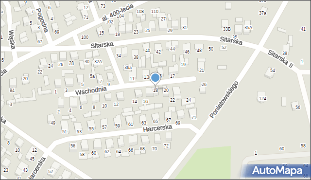 Biłgoraj, Wschodnia, 18, mapa Biłgoraj