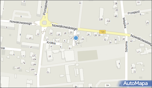 Błonie, Wspólna, 3, mapa Błonie