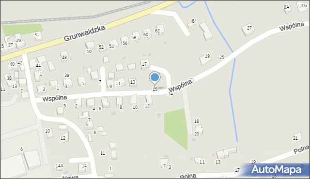 Bobowa, Wspólna, 15, mapa Bobowa