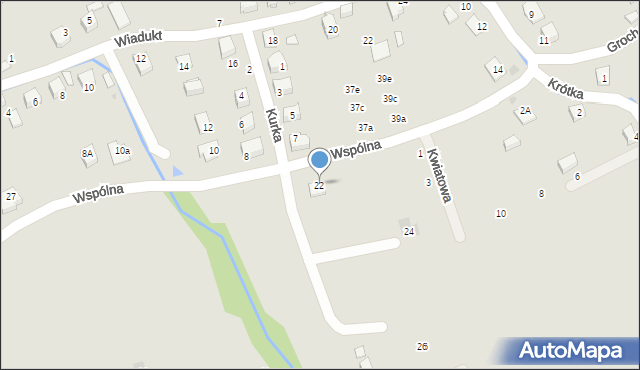 Bobowa, Wspólna, 22, mapa Bobowa