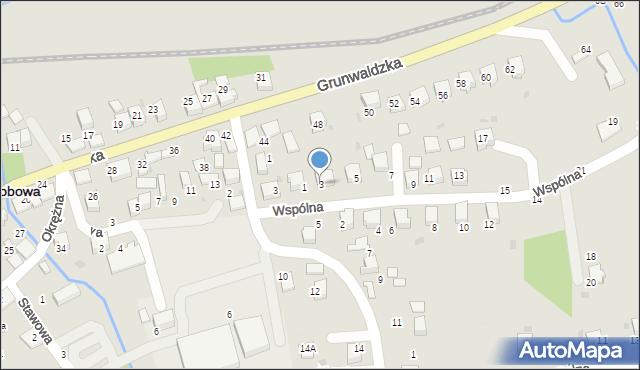 Bobowa, Wspólna, 3, mapa Bobowa