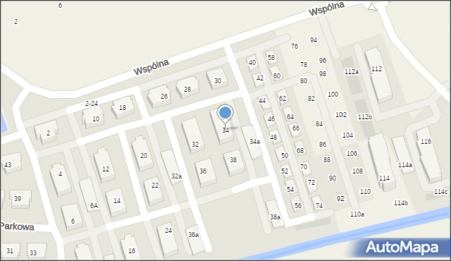 Bolszewo, Wspólna, 34, mapa Bolszewo