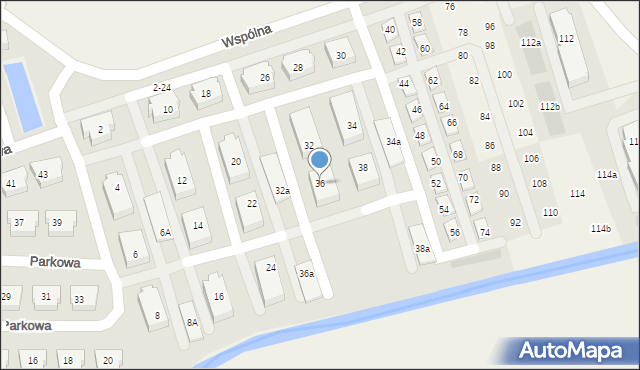 Bolszewo, Wspólna, 36, mapa Bolszewo