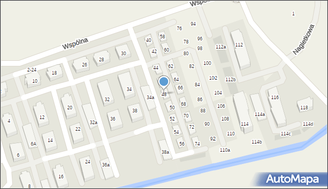 Bolszewo, Wspólna, 48, mapa Bolszewo