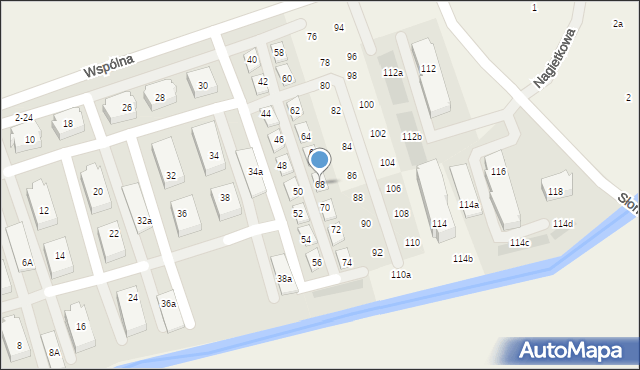 Bolszewo, Wspólna, 68, mapa Bolszewo