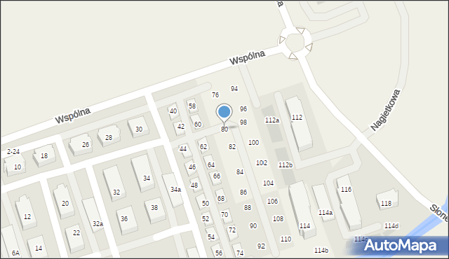 Bolszewo, Wspólna, 80, mapa Bolszewo