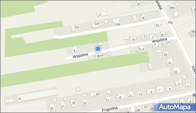 Borek, Wspólna, 8, mapa Borek