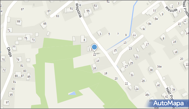 Borek Szlachecki, Wspólna, 12, mapa Borek Szlachecki