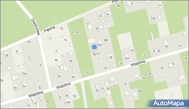 Borzymy, Wspólna, 42, mapa Borzymy