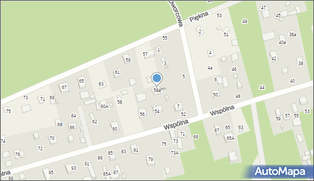 Borzymy, Wspólna, 54a, mapa Borzymy