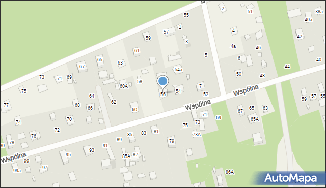 Borzymy, Wspólna, 56, mapa Borzymy