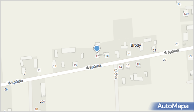 Brody, Wspólna, 17, mapa Brody