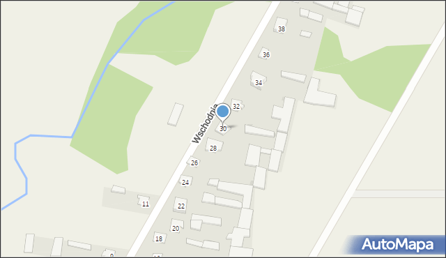 Bronowo, Wschodnia, 30, mapa Bronowo