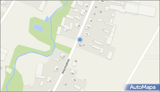 Bronowo, Wschodnia, 70, mapa Bronowo