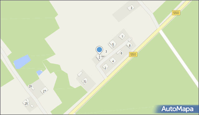 Bruki Unisławskie, Wspólna, 1, mapa Bruki Unisławskie