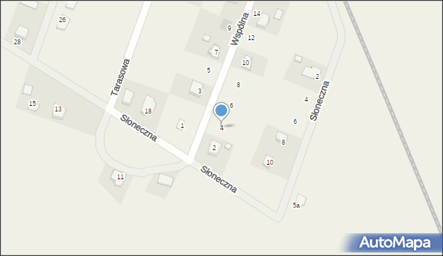 Brzeziny, Wspólna, 4, mapa Brzeziny