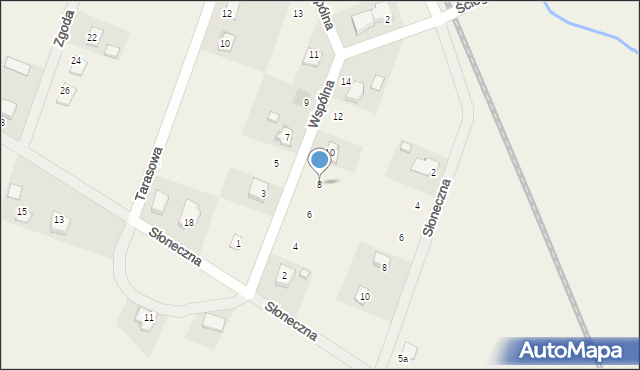 Brzeziny, Wspólna, 8, mapa Brzeziny