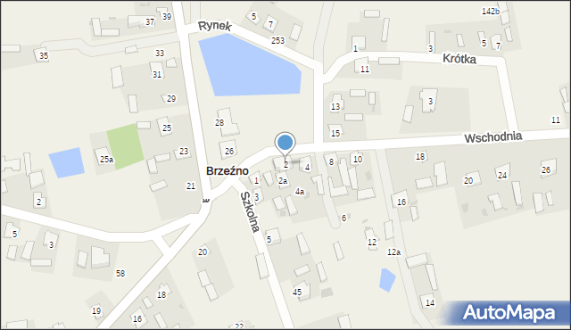 Brzeźno, Wschodnia, 2, mapa Brzeźno