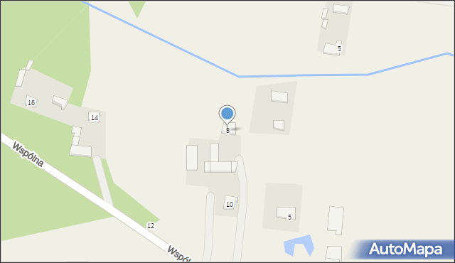 Brzóze, Wspólna, 8, mapa Brzóze