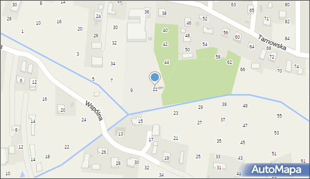 Brzozówka, Wspólna, 11, mapa Brzozówka