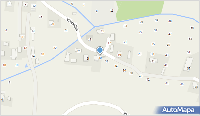 Brzozówka, Wspólna, 30, mapa Brzozówka