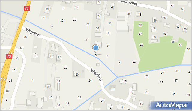 Brzozówka, Wspólna, 5, mapa Brzozówka