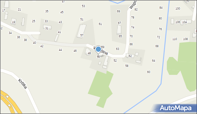 Brzozówka, Wspólna, 50, mapa Brzozówka