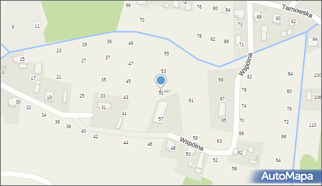 Brzozówka, Wspólna, 51, mapa Brzozówka