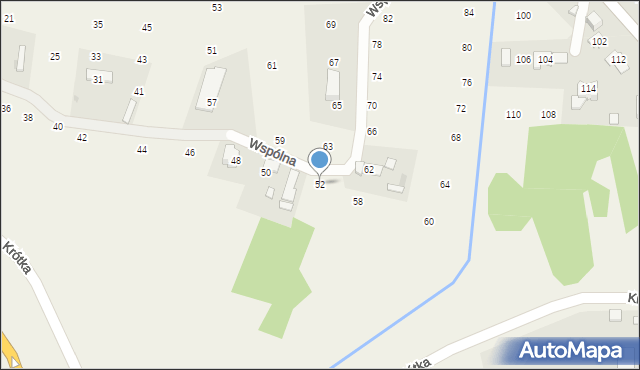 Brzozówka, Wspólna, 52, mapa Brzozówka