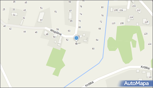 Brzozówka, Wspólna, 58, mapa Brzozówka