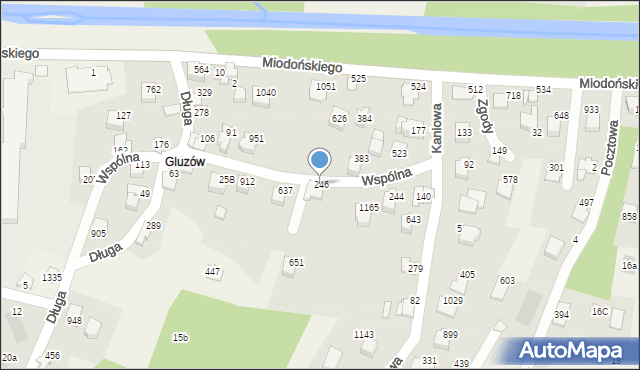 Buczkowice, Wspólna, 246, mapa Buczkowice