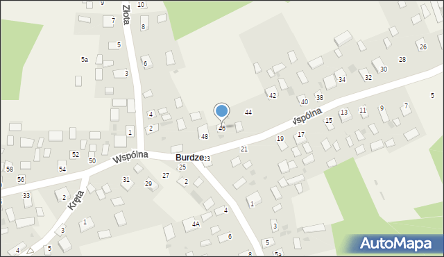 Burdze, Wspólna, 46, mapa Burdze