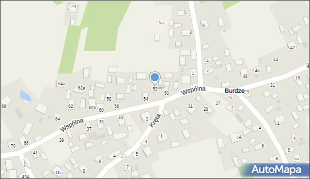 Burdze, Wspólna, 52, mapa Burdze