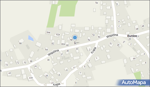Burdze, Wspólna, 56, mapa Burdze