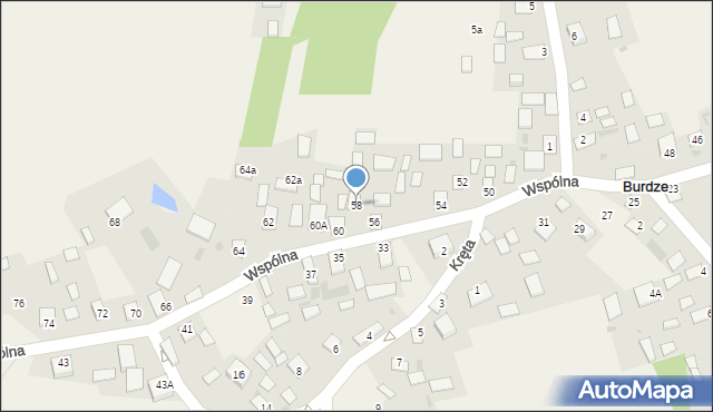 Burdze, Wspólna, 58, mapa Burdze