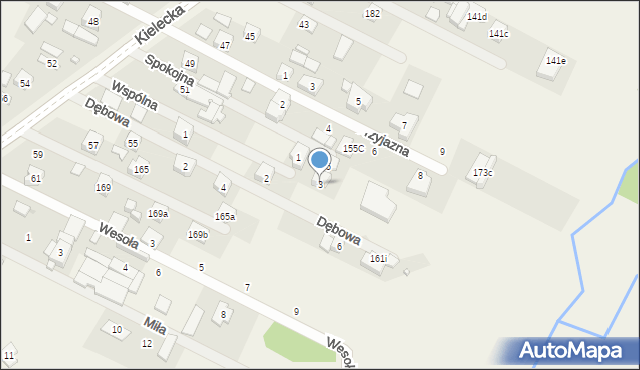 Cedzyna, Wspólna, 3, mapa Cedzyna