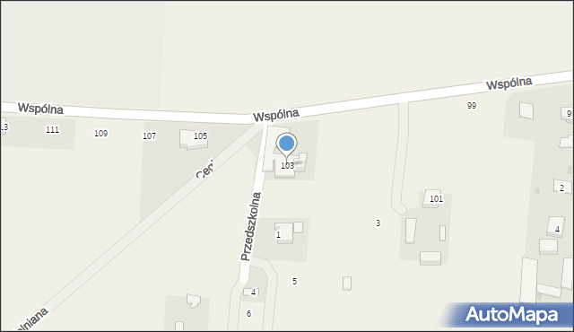 Chajęty, Wspólna, 103, mapa Chajęty