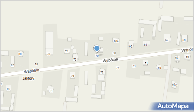 Chajęty, Wspólna, 70, mapa Chajęty
