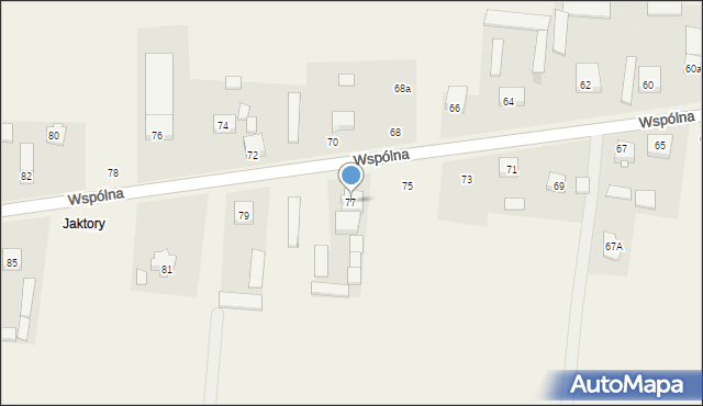 Chajęty, Wspólna, 77, mapa Chajęty