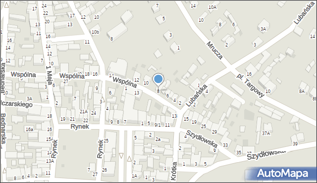 Chmielnik, Wspólna, 8, mapa Chmielnik