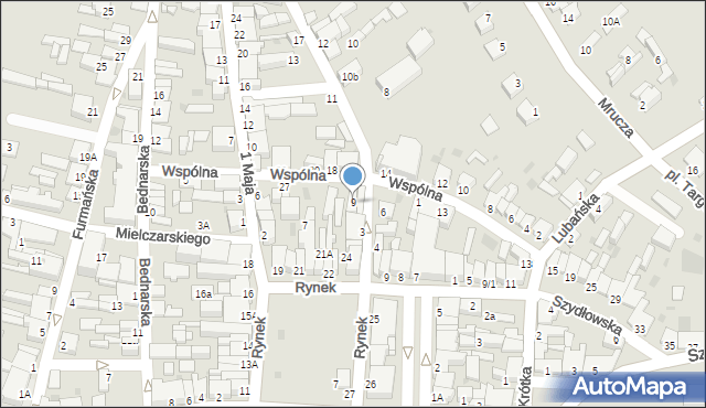 Chmielnik, Wspólna, 9, mapa Chmielnik