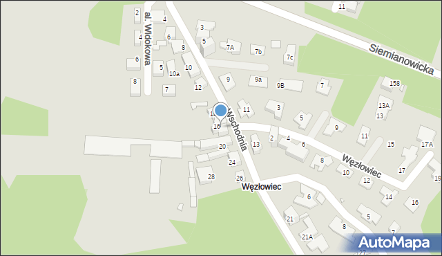 Chorzów, Wschodnia, 18, mapa Chorzów