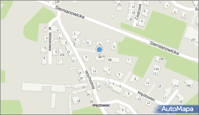 Chorzów, Wschodnia, 9a, mapa Chorzów